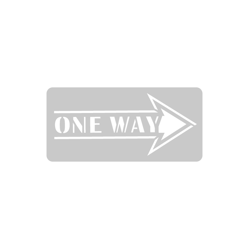Stencil One Way 13.5 x 30 cm