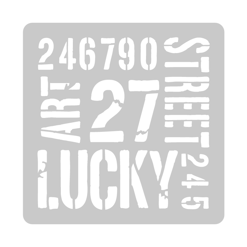 Stencil Lucky Street 30 x 30 cm