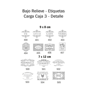 Carga Sellos y Bajo Relieve Caja N&deg;3