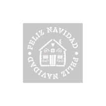 Stencil Casita de Jengibre 30 x 30 cm Navidad