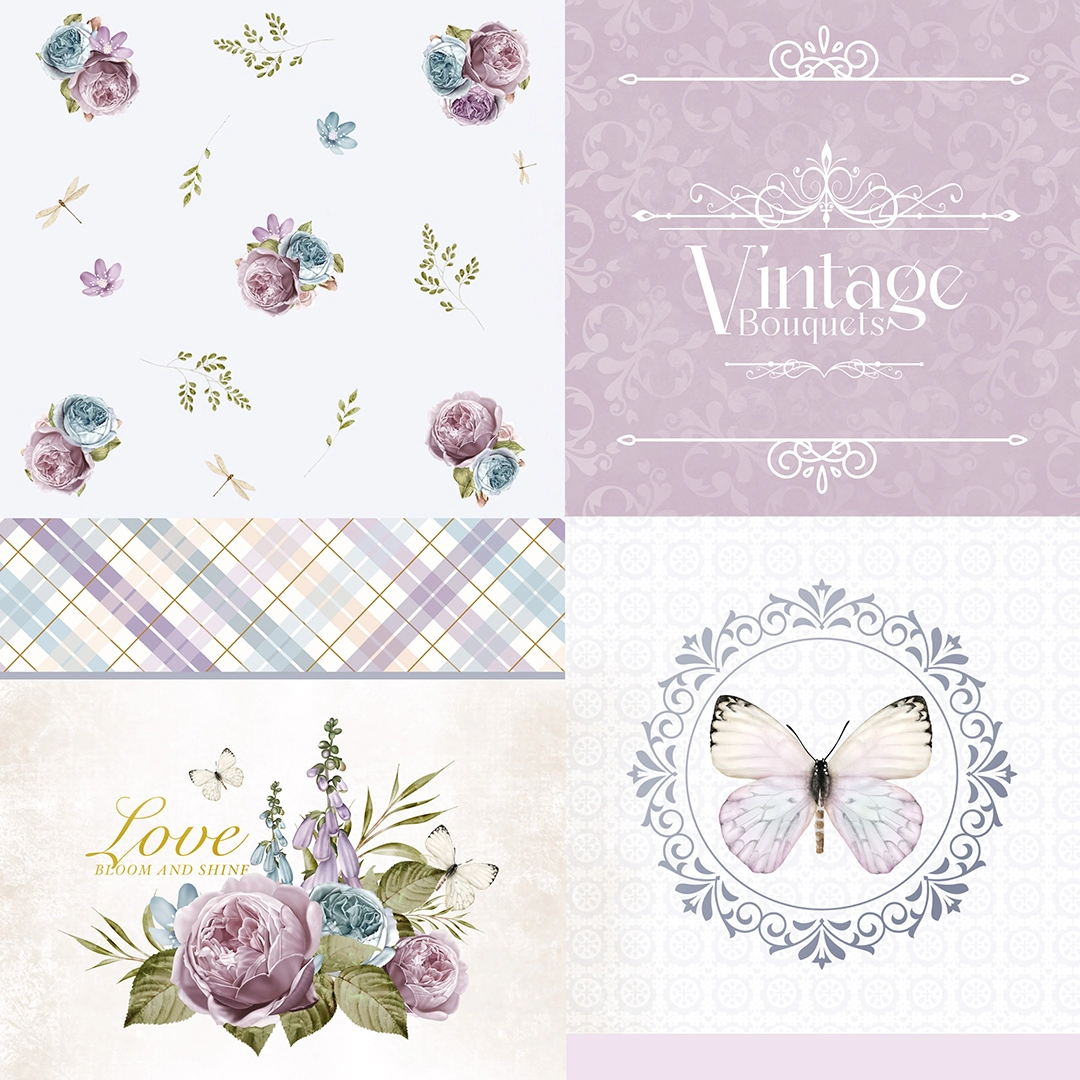 Lamina Decoupage Vintage Collage Vintage (439) 32 x 32 cm