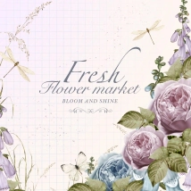 Lamina Decoupage Vintage Fresh Flower (438) 32 x 32 cm