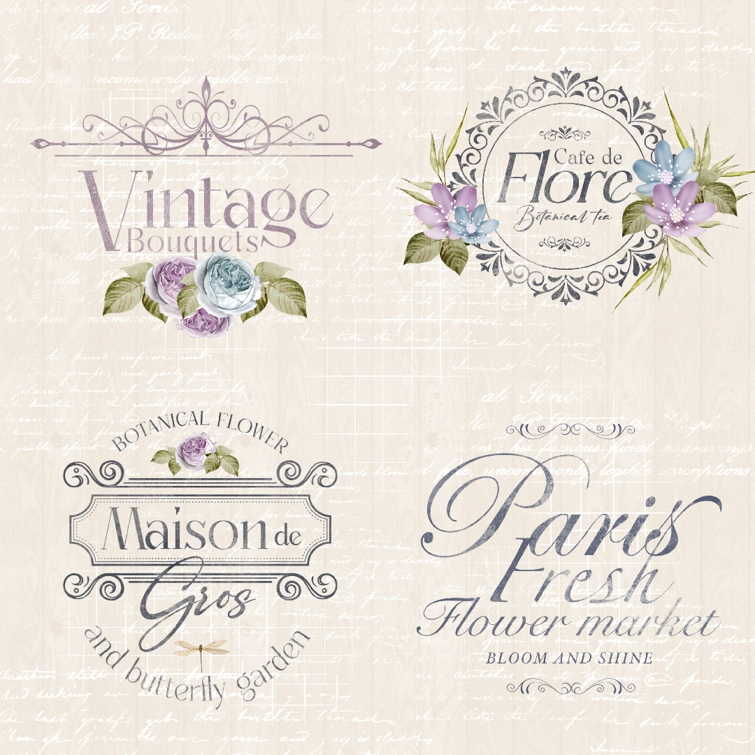 Lamina Decoupage Vintage Sellos Vintage (437) 32 x 32 cm