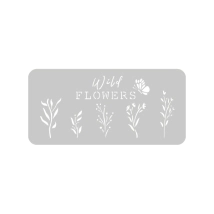 Stencil Wild Flowers 13.5 x 30 cm.