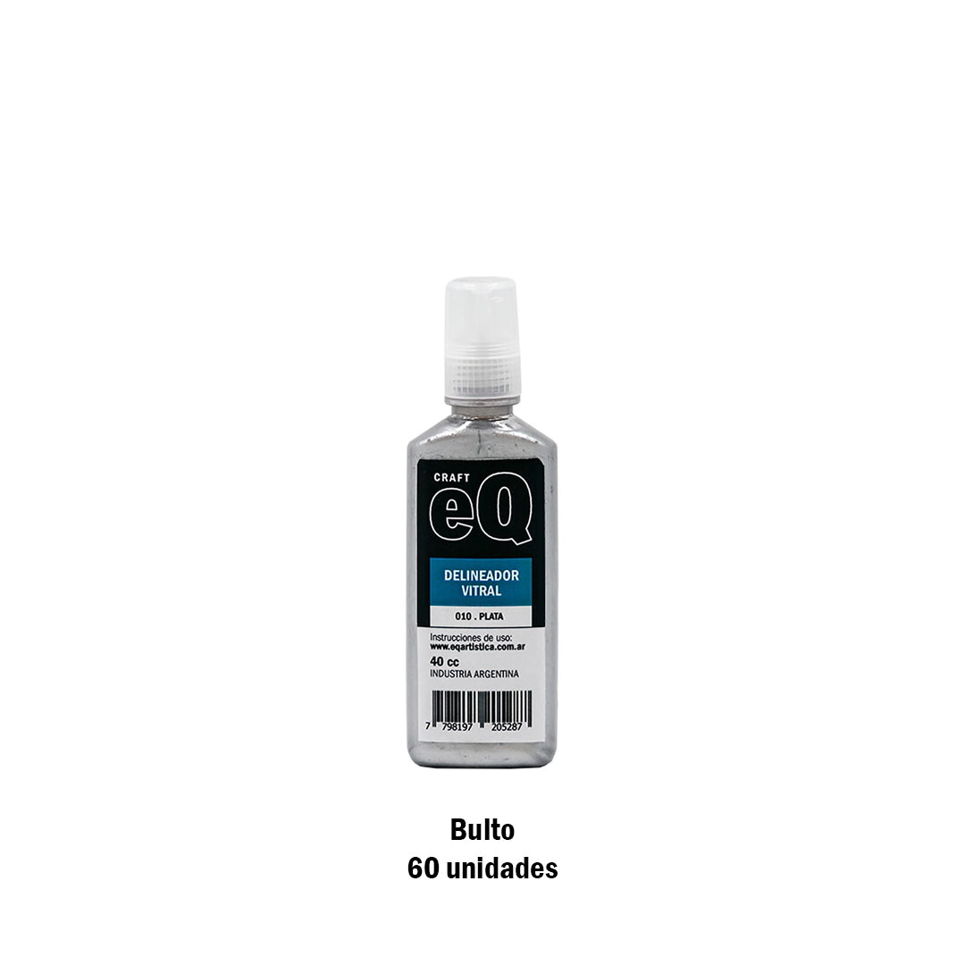 Delineador Vitral Plata x 40 cc