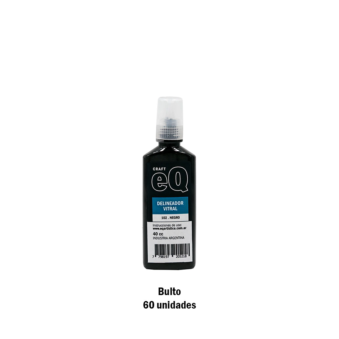 Delineador Vitral Negro x 40 cc