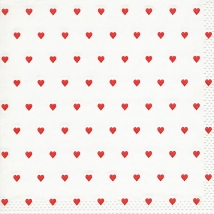 Servilleta Decoupage PequeNos corazones rojos Paq x 16