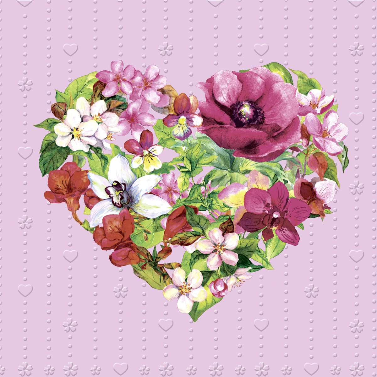 Servilleta Decoupage Flowers Romance Paq x 16