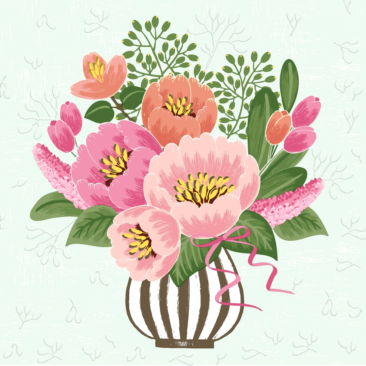 Servilleta Decoupage Jarron de Flores Paq x 16