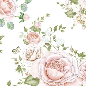 Servilleta Decoupage Perfume rosas