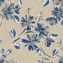 Servilleta Decoupage Karft Flores Azules Paq x 25 u