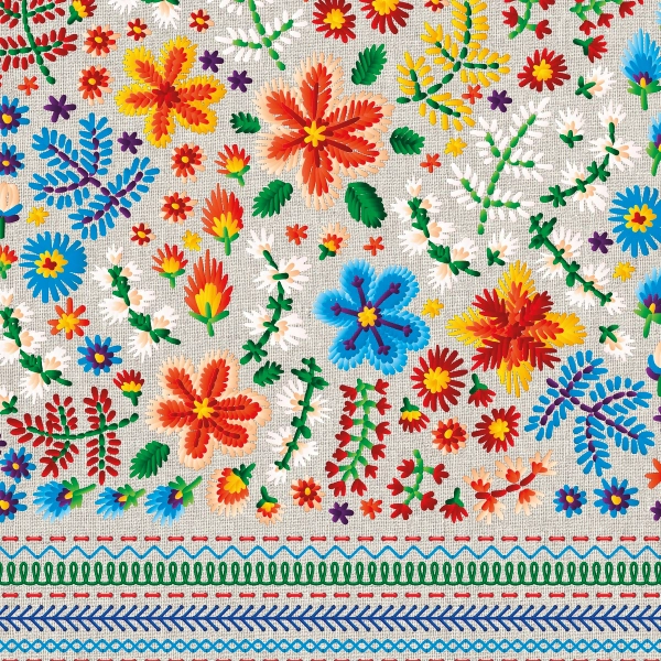Servilleta Decoupage Bordado