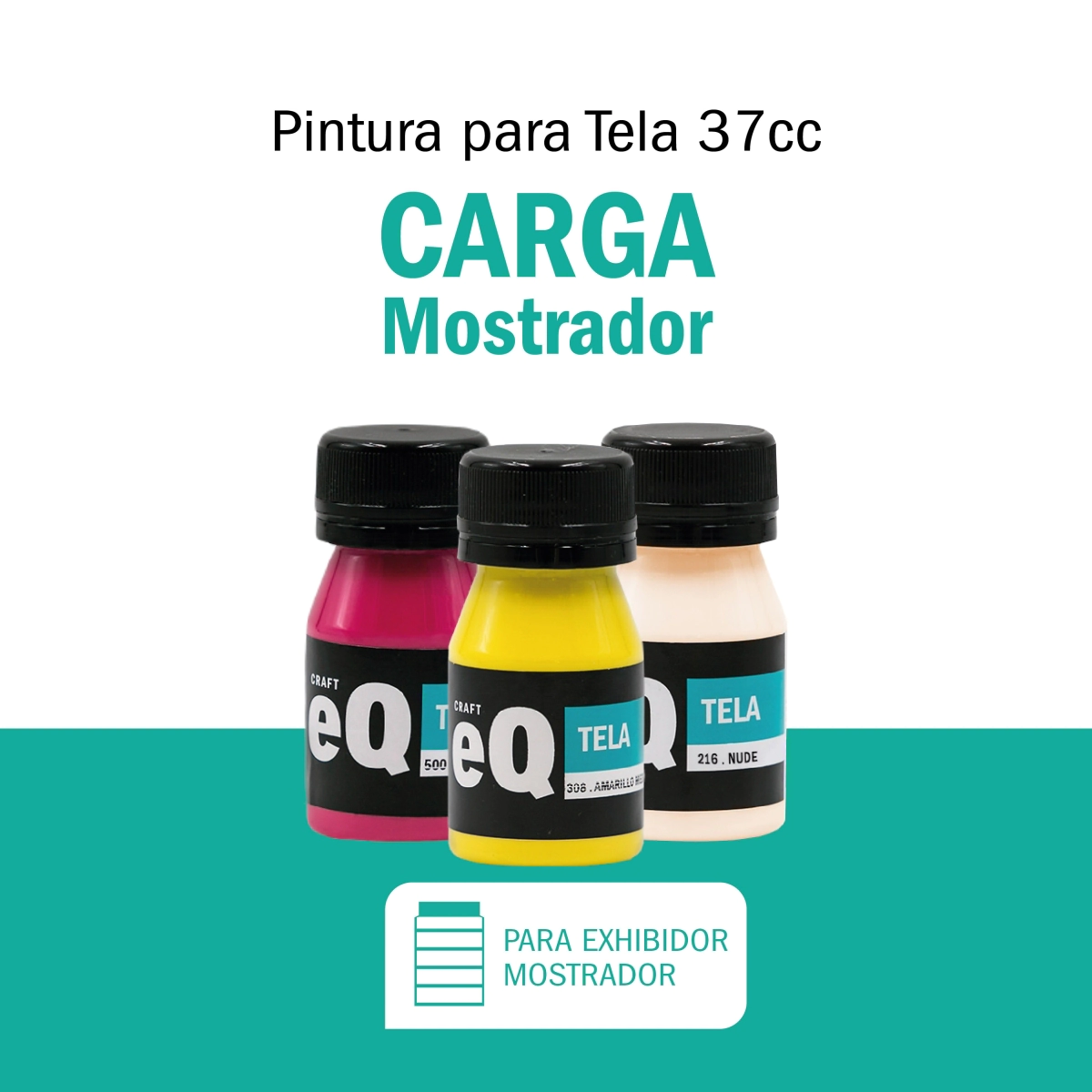 Carga Mostrador Pintura para Tela x 37 cc