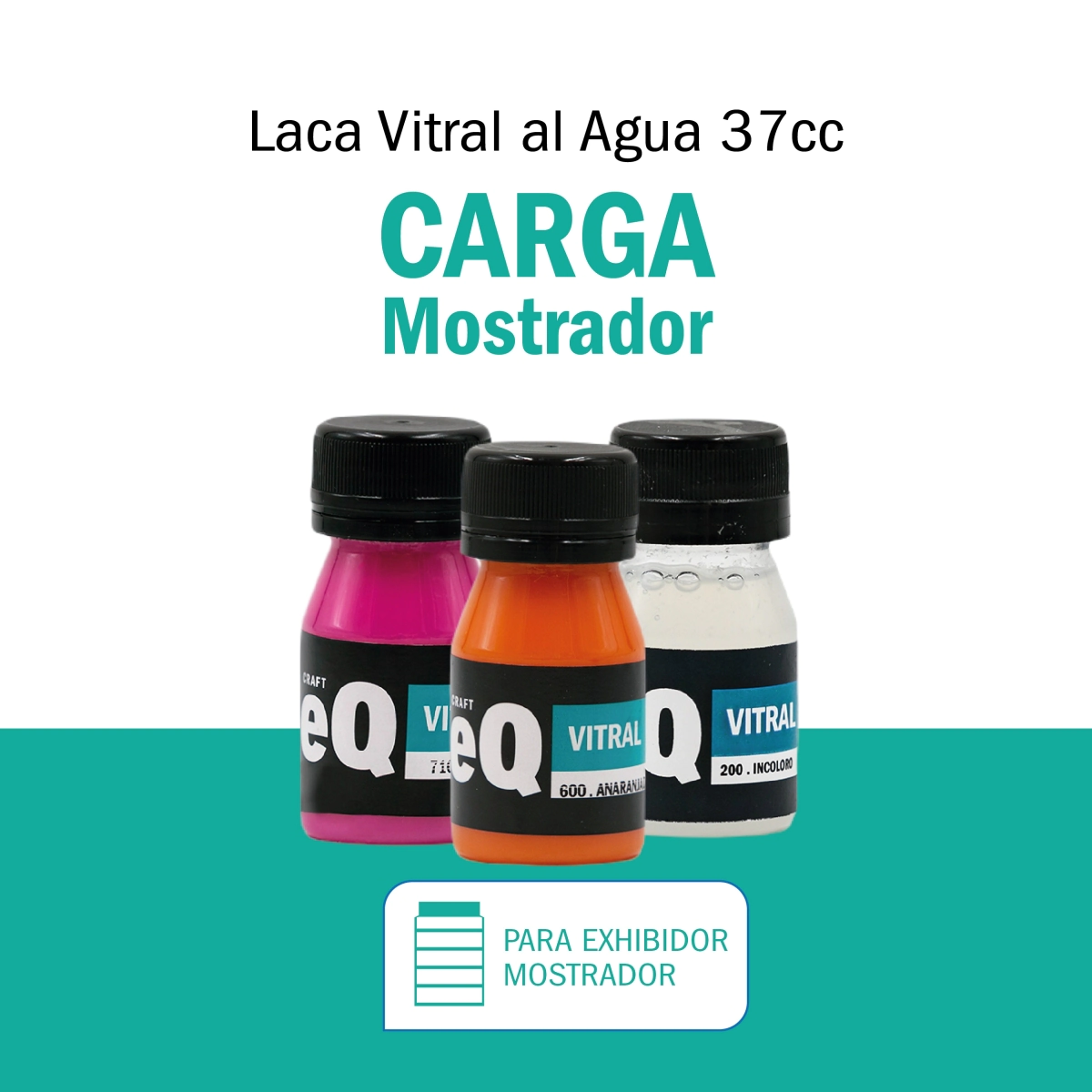 Carga Mostrador Laca Vitral al Agua x 37 cc
