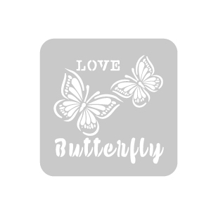 Stencil Love Mariposas 15 x 15 cm