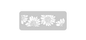 Stencil Girasoles  4.5 x 17 cm