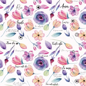 Lamina Decoupage Flores Vuela Alto (613) 32 x 32 cm