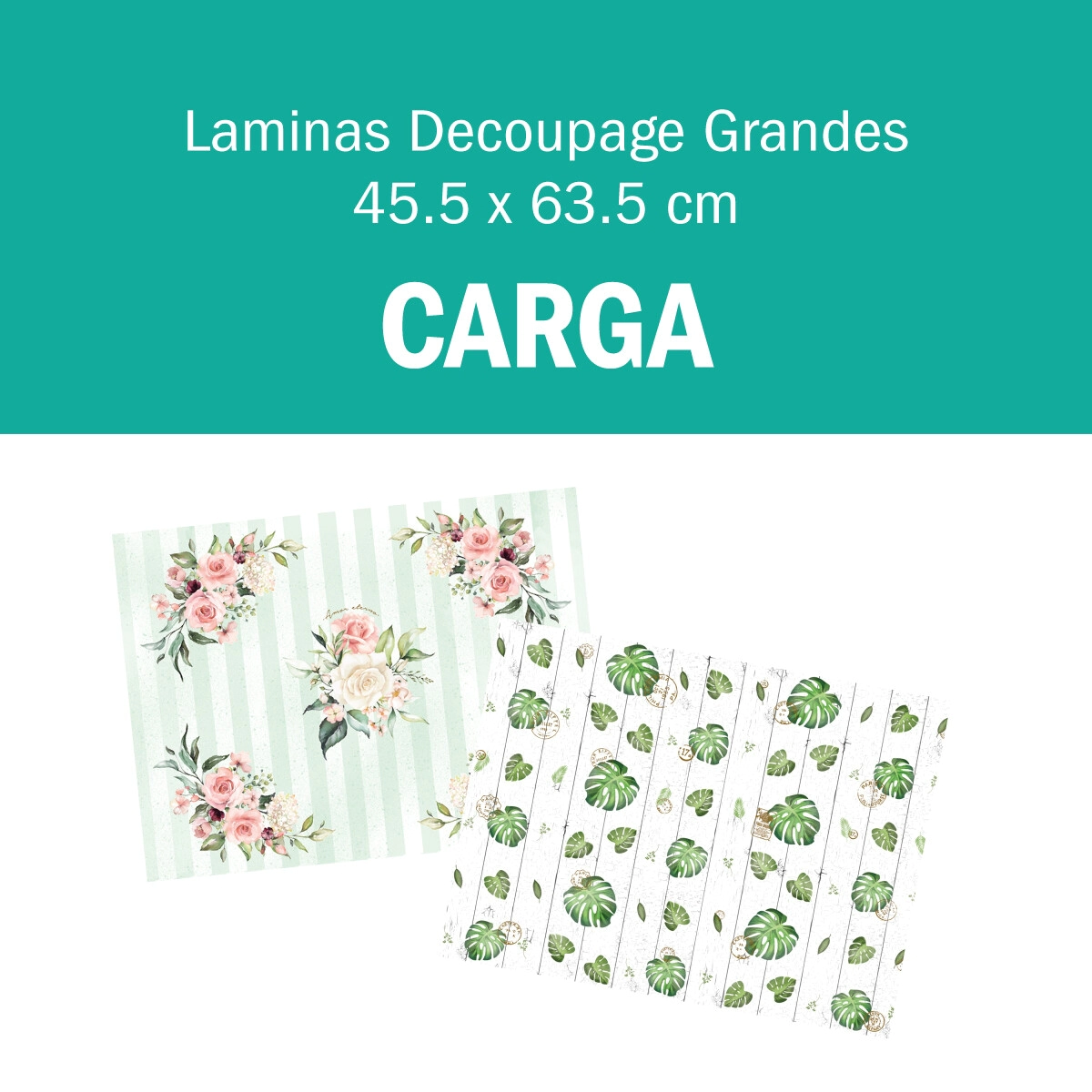 Carga Laminas Decoupage Grandes 45.5 x 63.5 cm