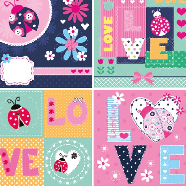 Lamina Decoupage Nenas (1111) 32 x 32 cm