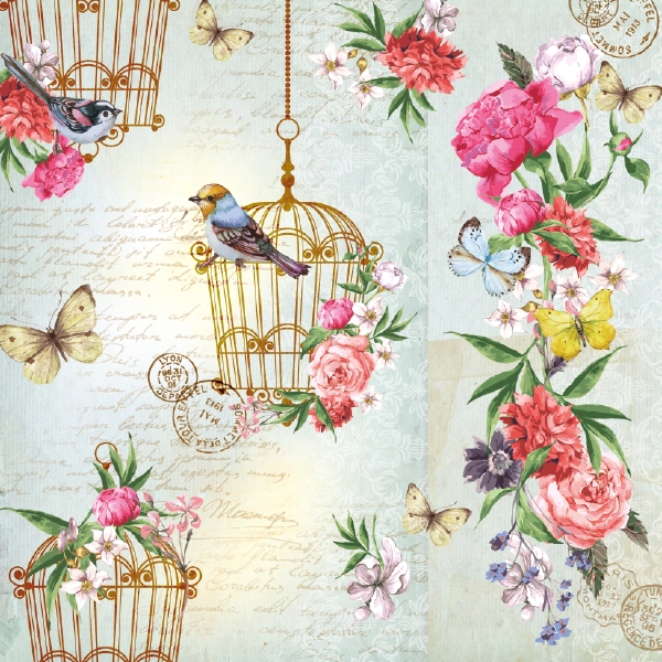 Lamina Decoupage Vintage (429) 32 x 32 cm