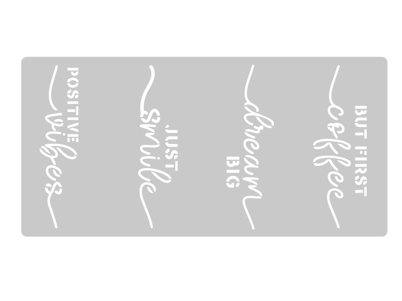 Stencil Inspiracion 30 x 60 cm