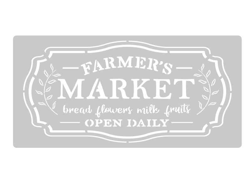 Stencil Market 30 x 60 cm