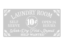 Stencil Laundry 30 x 60 cm