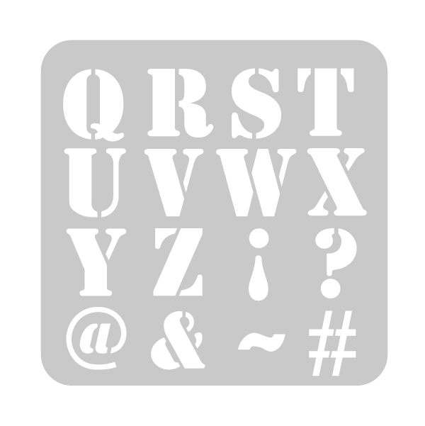 Stencil ABC 2 30 x 30 cm