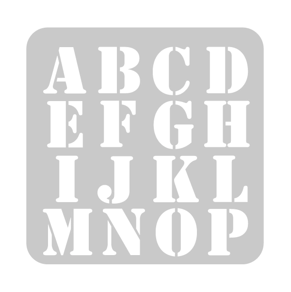 Stencil ABC 1 30 x 30 cm