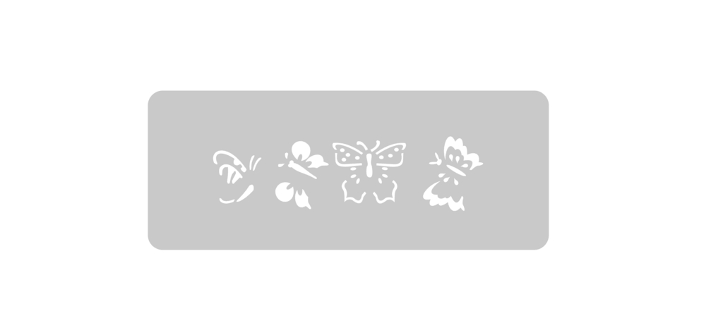 Stencil Bellas Mariposas 4.5 x 17 cm