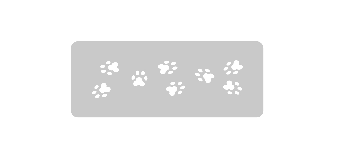 Stencil Huellas 4.5 x 17 cm