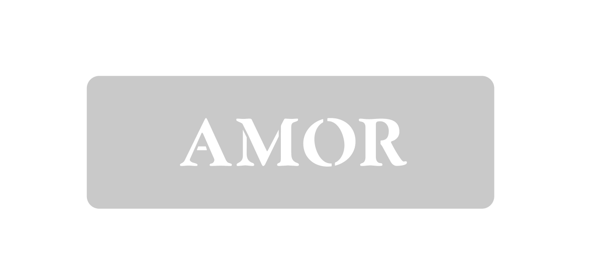 Stencil Amor 4.5 x 24 cm