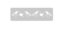Stencil Pajaritos in Love 4.5 x 24 cm