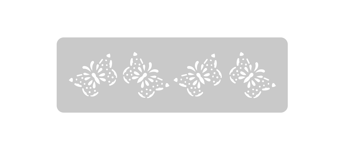 Stencil Mariposas Caladas 4.5 x 24 cm