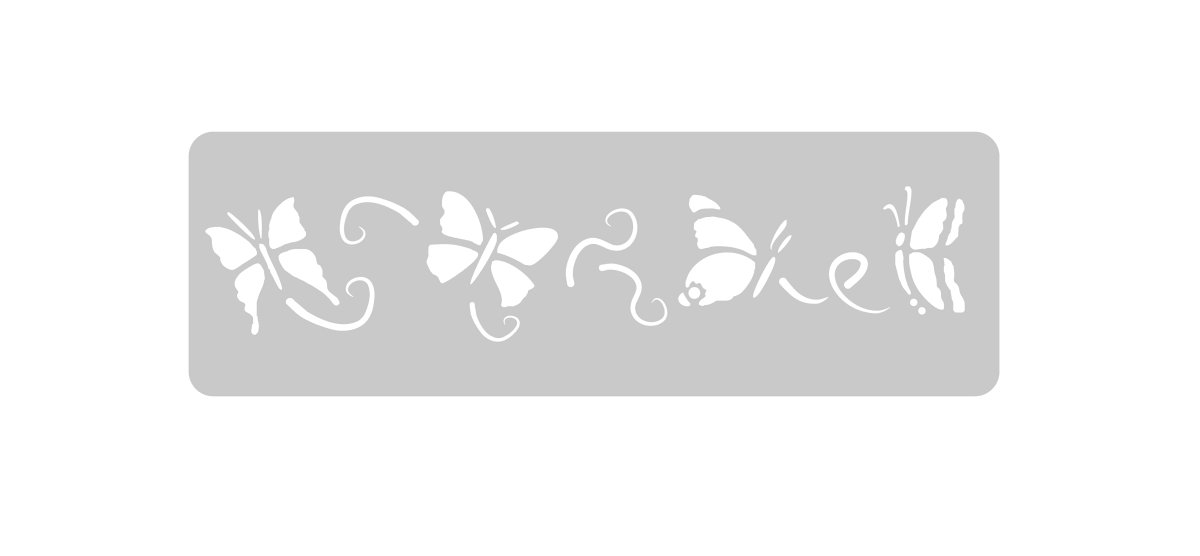 Stencil Vuelo de Mariposas 4.5 x 24 cm
