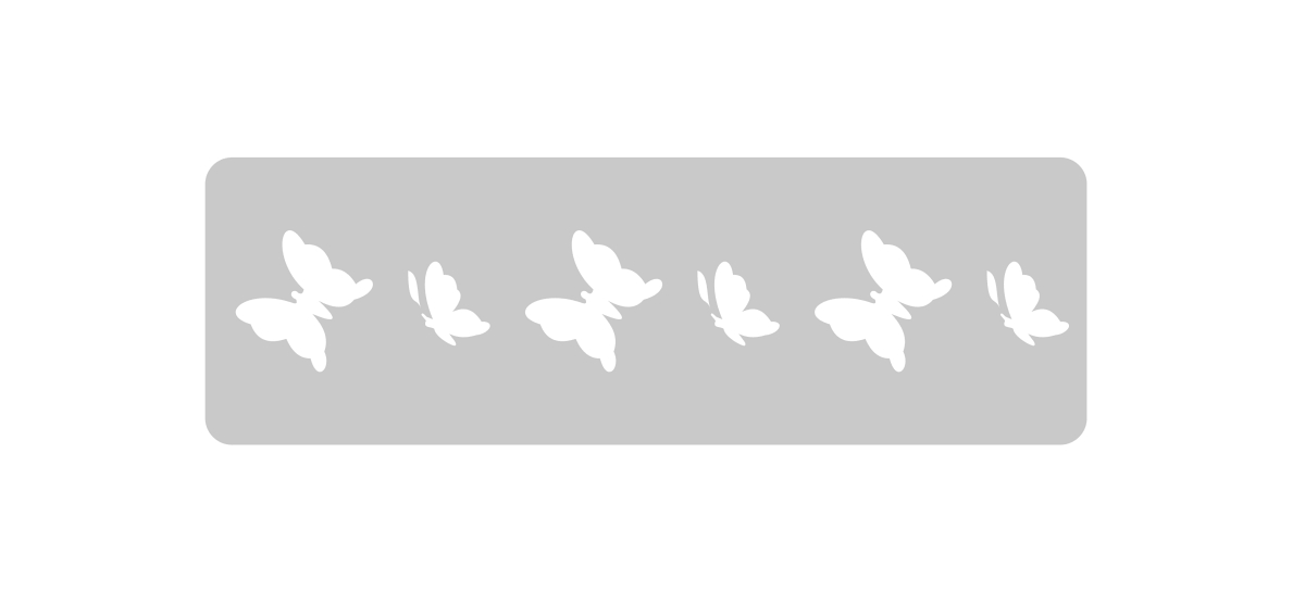 Stencil Mariposas 4.5 x 24 cm