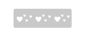 Stencil Corazones 4.5 x 24 cm