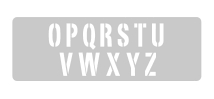 Stencil Letras O-Z 13.5 x 30 cm