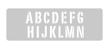 Stencil Letras A-N 13.5 x 30 cm