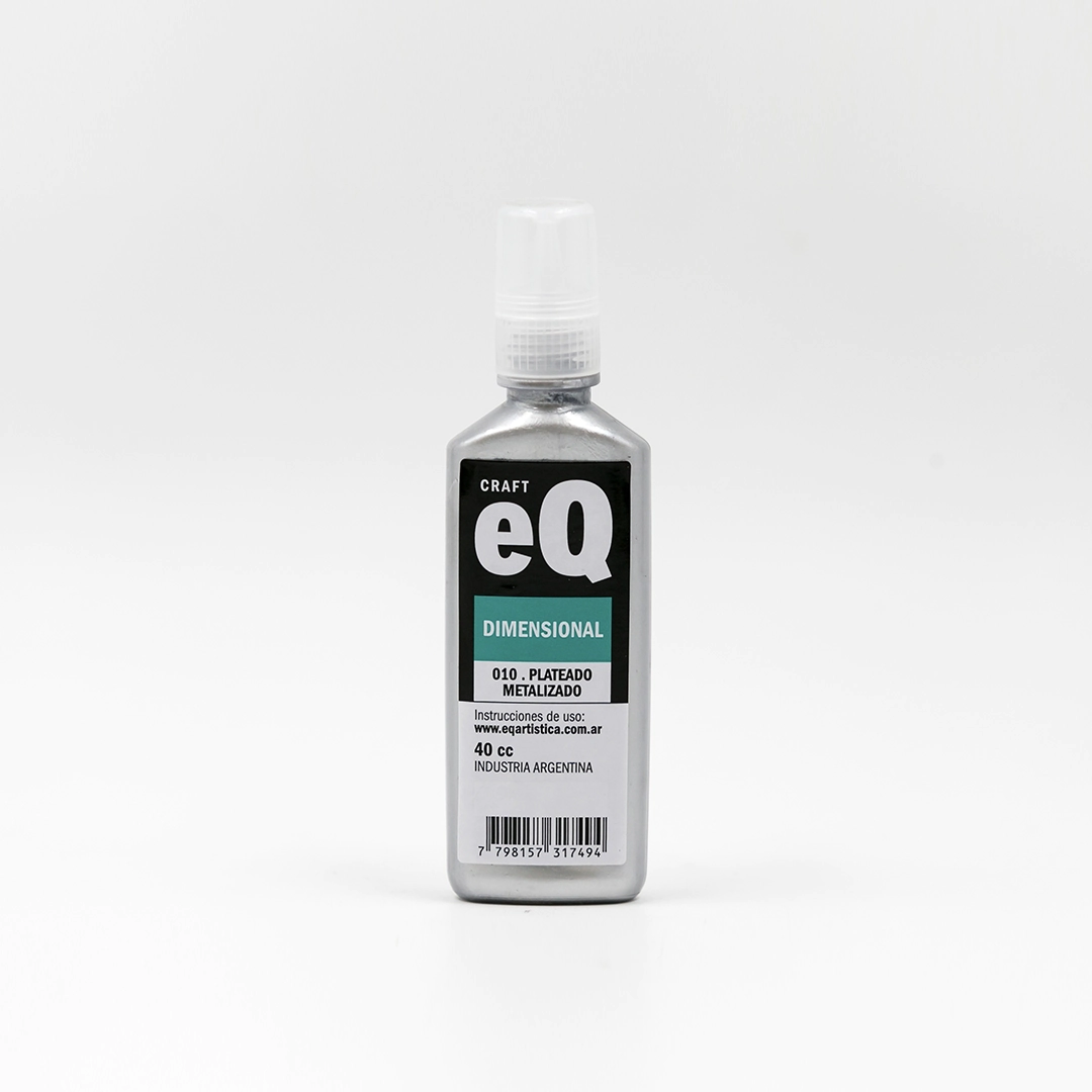 Dimensional Metalizado Plateado (10) x 40 cc