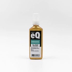 Dimensional Metalizado Dorado (40) x 40 cc