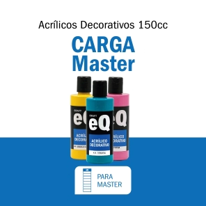 Carga Master Acrilicos Decorativos x 150 cc