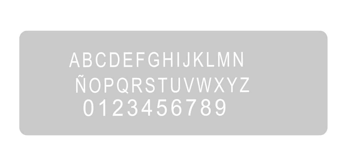 Stencil Letras y numeros 13.5 x 30 cm