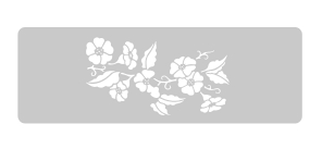 Stencil Floral 13.5 x 30 cm
