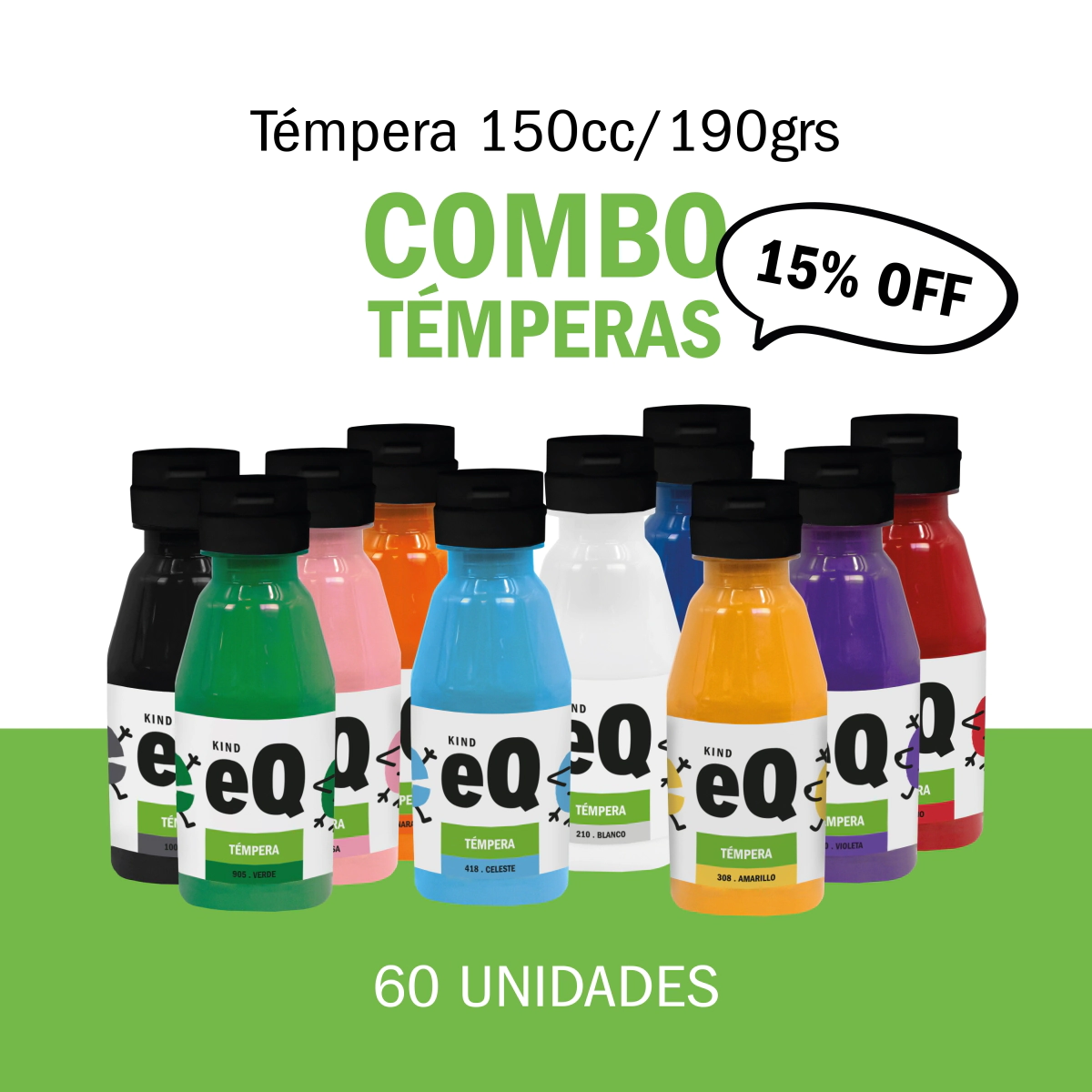 Combo Temperas 10c x 150cc